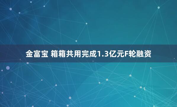 金富宝 箱箱共用完成1.3亿元F轮融资
